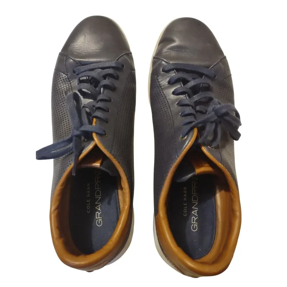 Cole Haan Grandpro Sneakers Size 11‎ Navy Brown Casual Preppy